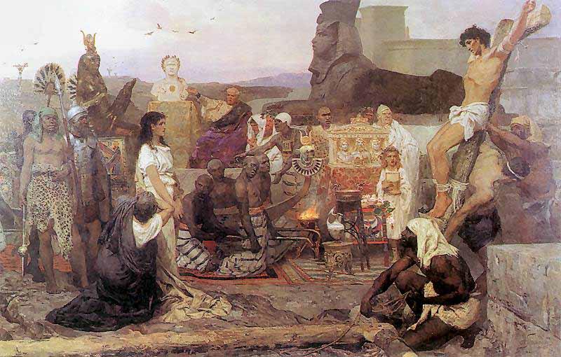 Henryk Siemiradzki Martyrdom of Saints Timothy and Maura, his wife oil painting picture